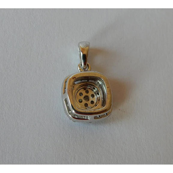 0.75 Carats Pendentif Réel Diamant Or Blanc 14K