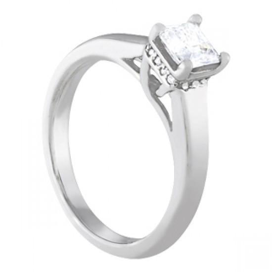 0.90 Carats Bague Solitaire De Fiançailles Véritable Diamant Or Blanc 14K