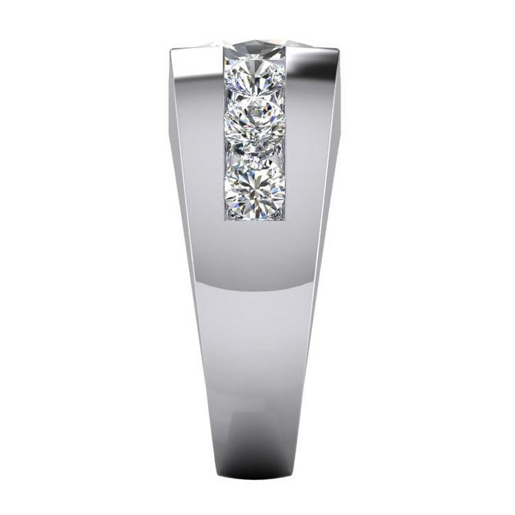 Bague Pour Homme Or 10K Avec Diamant Rond Coussin De Cultivé En Laboratoire