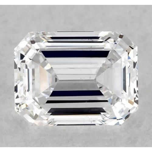 Diamant émeraude de 1,25 carat, non serti, couleur F, pureté VVS1, très bonne taille.