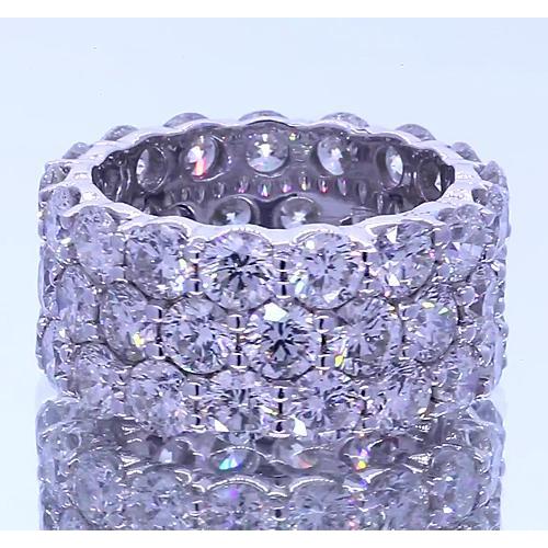12.75 Carats Véritable Diamant Rond Éternité Bande Bijoux Pour Femmes