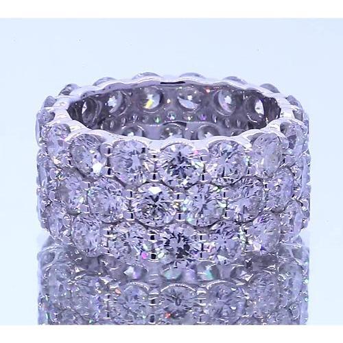 12.75 Carats Véritable Diamant Rond Éternité Bande Bijoux Pour Femmes