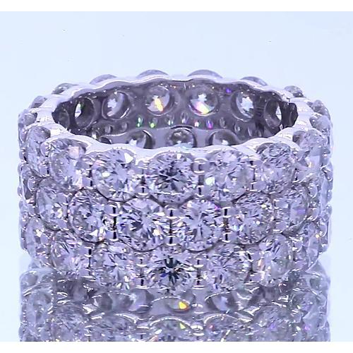 12.75 Carats Véritable Diamant Rond Éternité Bande Bijoux Pour Femmes
