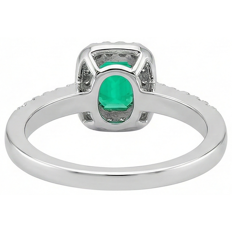Émeraude Fine Bague Pierre de Couleur – vue arrière
