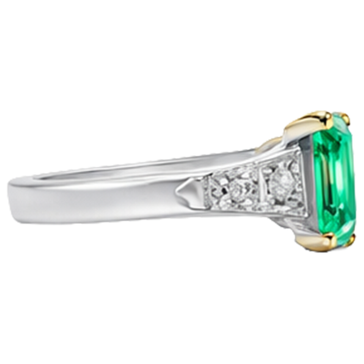 Confectionné main Bague Pierre de Couleur 2 carats – vue arrière