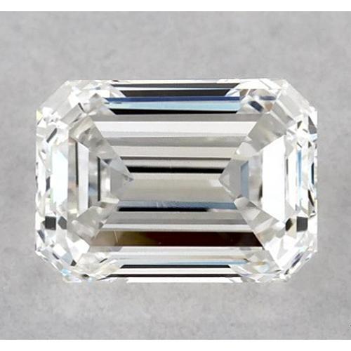 Diamant émeraude de 1,5 carat, non serti, couleur F, pureté VVS1, très bonne taille.