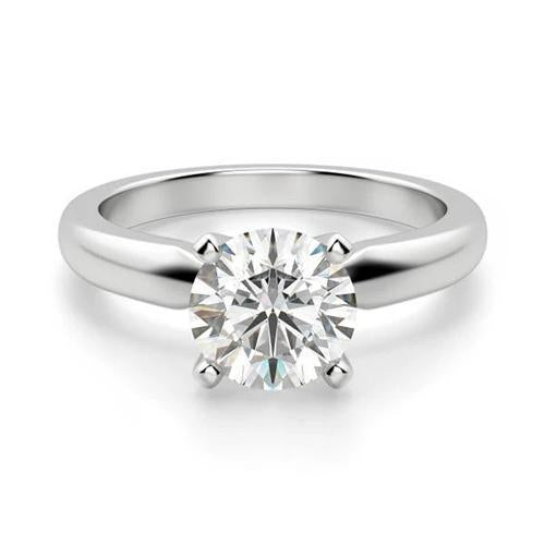 1.25 Ct Solitaire Naturel Diamant Taille Bague De Mariage Bijoux En Or Blanc