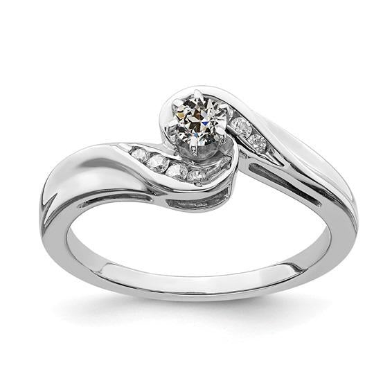 1.50 Carats Bague Ronde En Véritable Diamant Ancien Mineur Torsadé Tige Bijoux En Or