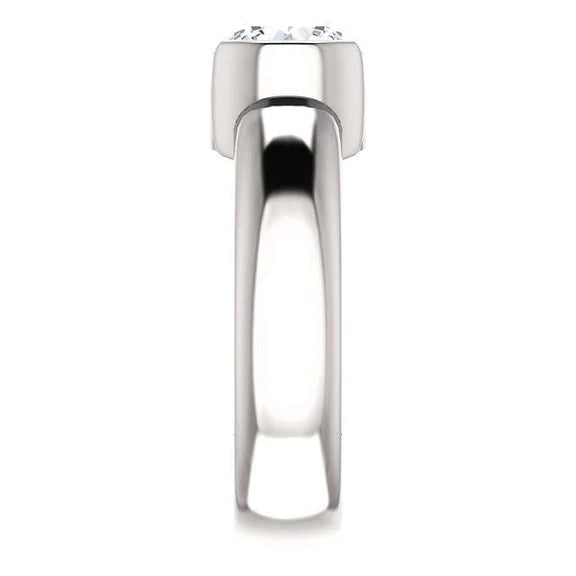 1.50 Ct. Bague Solitaire Demi-Clos Avec Réel Diamants Ronds Etincelants