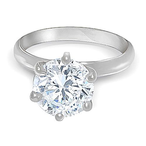 1.50 Ct. Bague Solitaire Réel Diamant Rond Or Blanc 14K Bijoux