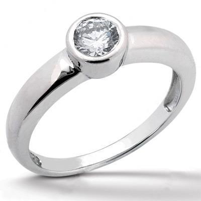 1.50 ct. Bague De Fiançailles Solitaire Réel Diamant Or Blanc