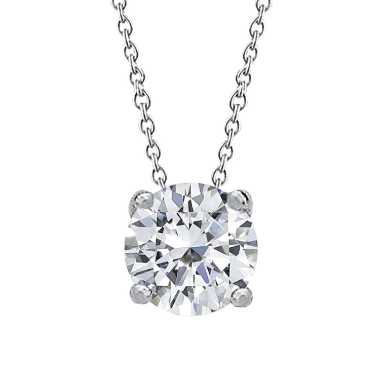 1.50 ct. Véritable Diamant Bijoux Collier Pendentif Or Blanc