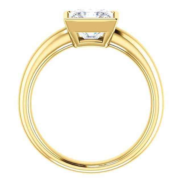 1.51 ct. Ensemble De Lunette De Bague Solitaire Véritable Diamant Princesse Etincelante