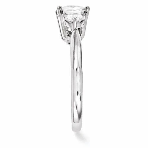 1.60 Carats Bague De Fiançailles Réel Diamant Trois Pierres Bijoux Nouveau