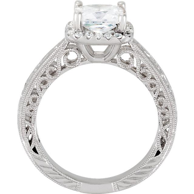 1.70 Carats Coussin Véritable Diamant Bague De Fiançailles Halo Or Blanc Massif 14K