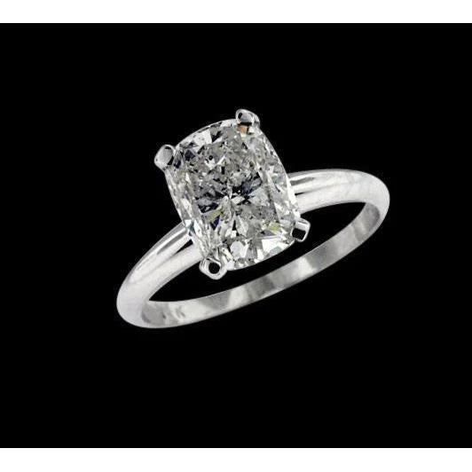 1.75 Carat Bague Solitaire Naturel Diamant Taille Radiant Bijoux En Or Blanc