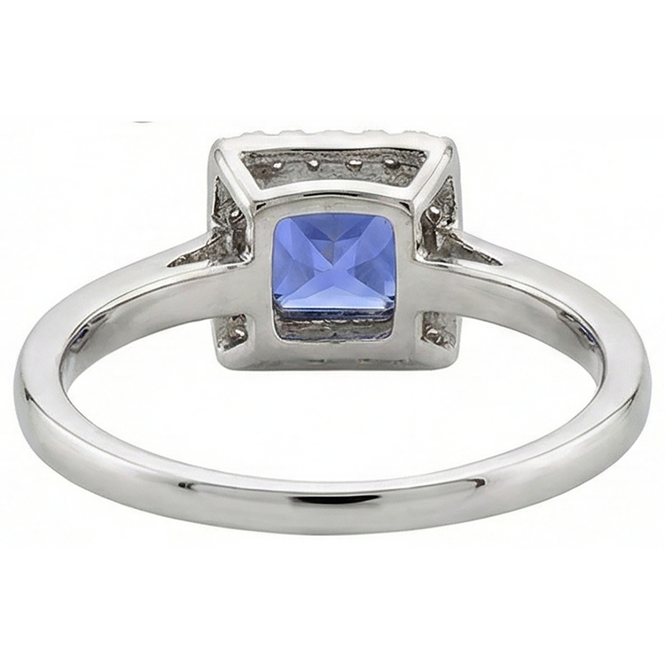 naturel tanzanite 2.15carats alliance avec accents diamants