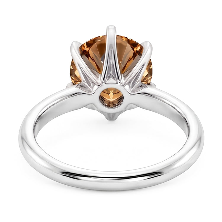 2.25 carats Bague Solitaire Champagne Diamant Bijoux Pierres Précieuses