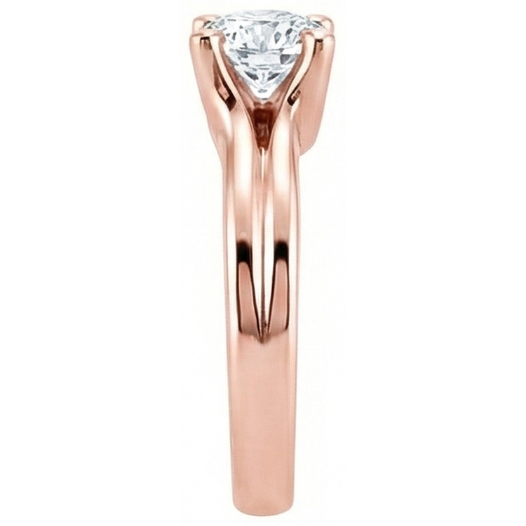 naturel round diamant 2.50carats bague vue de dessus