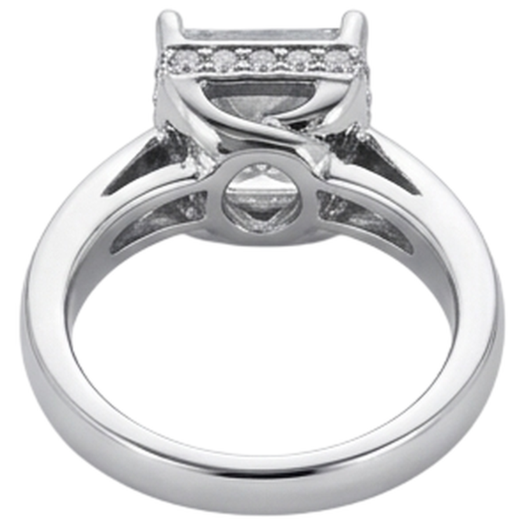 2.50 Carats Hidden Halo Princess Cut Réel Diamond Bague de Fiançailles Nouveau