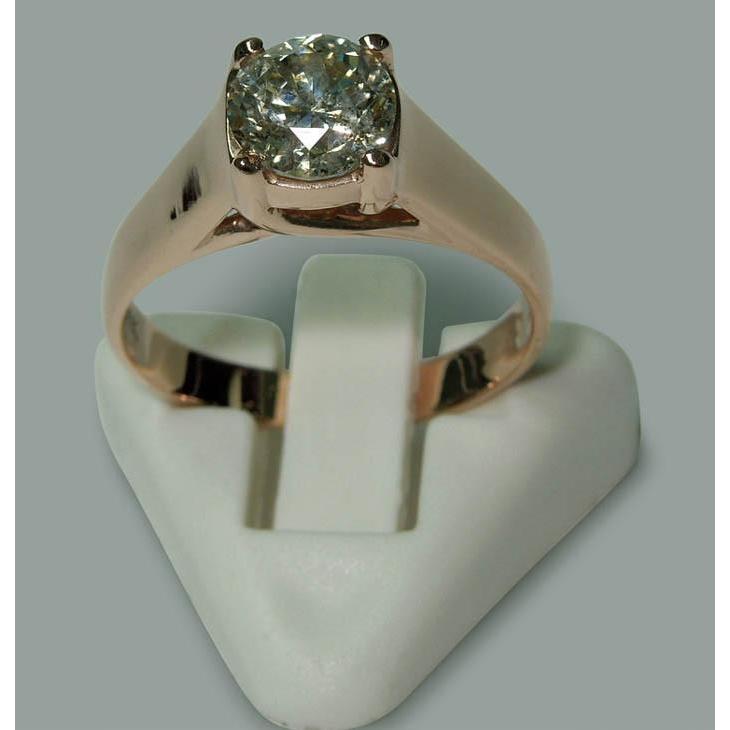 2 Carats Naturel Diamant Rond Solitaire Bague Bijoux Nouvel Or Rose 14K