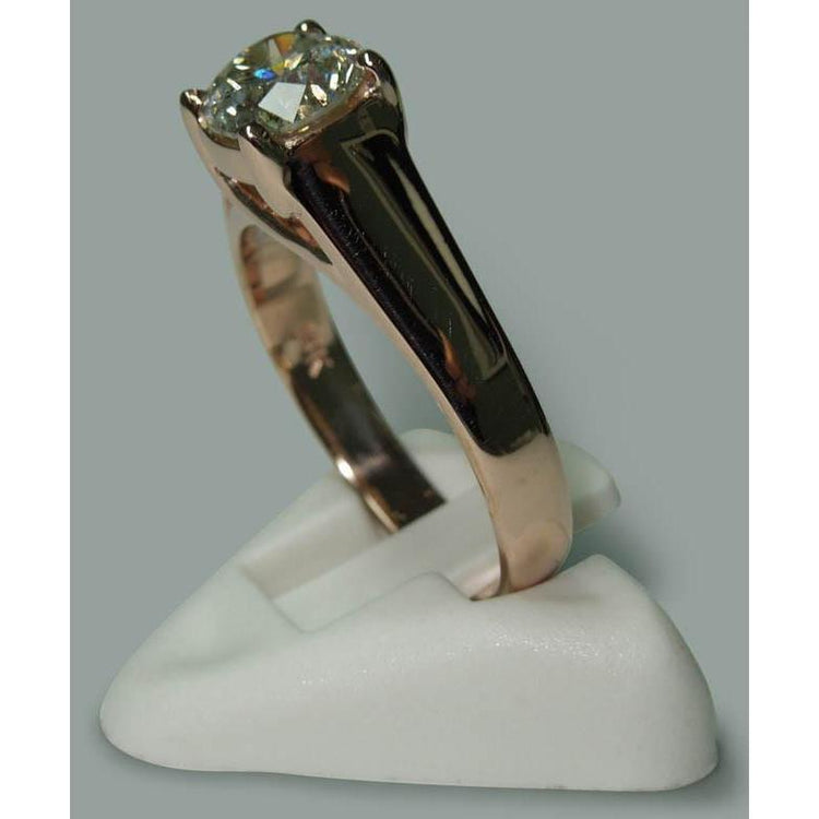 2 Carats Naturel Diamant Rond Solitaire Bague Bijoux Nouvel Or Rose 14K