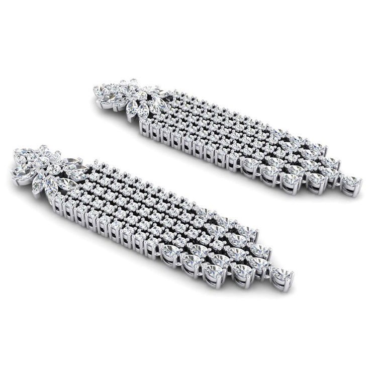 2 Pouces Boucles d'oreilles Lustre Naturel Diamants