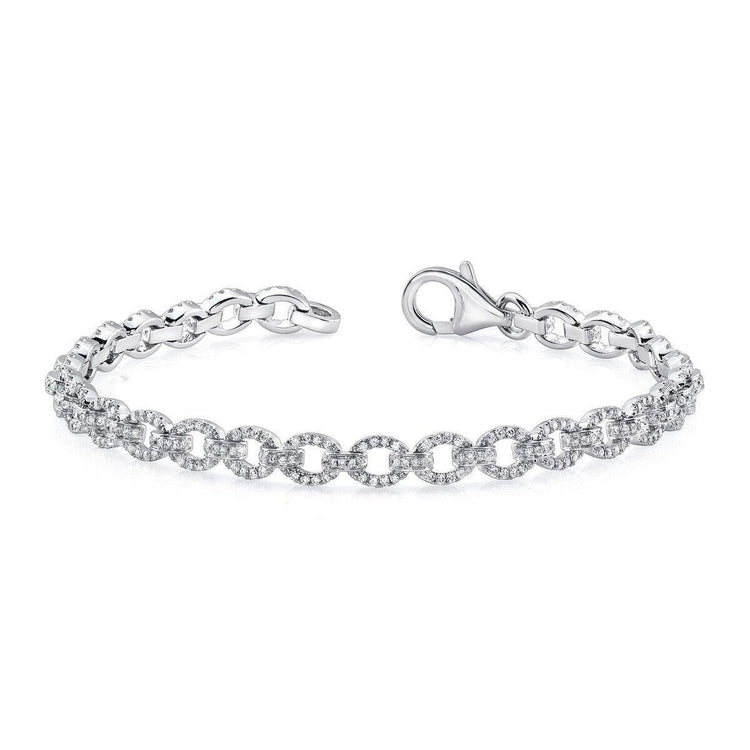 Diamant Bracelet 5 carats Or Blanc 14 Carats – vue principale