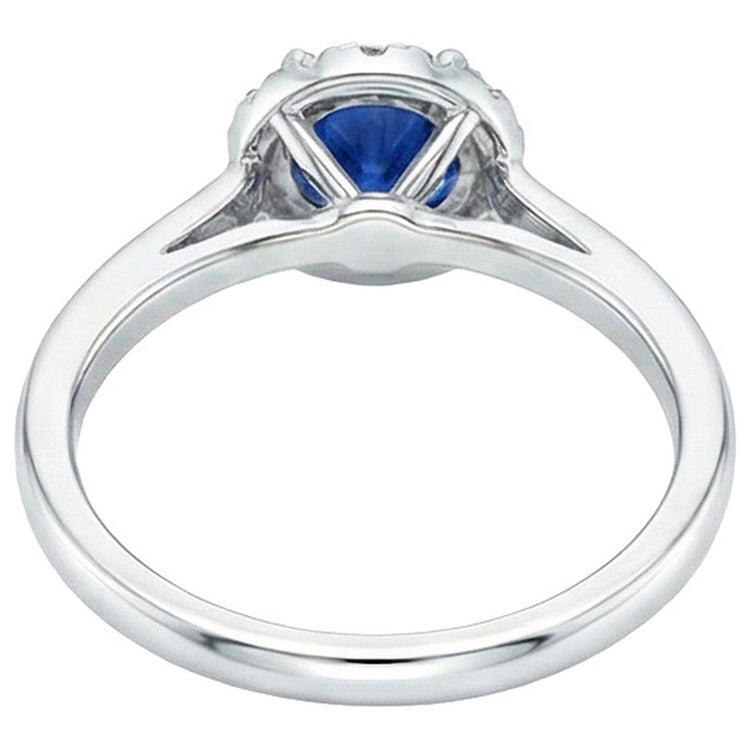 naturel round diamant 2.10carats bague vue de profil