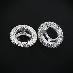 2.28 Ct Taille Brillant Véritable Diamants Halo Boucles D'oreilles Avec Vestes Pour Femmes