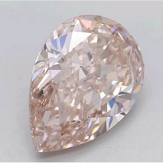 Taille Poire Saphir Rose bague en Gold – vue de côté
