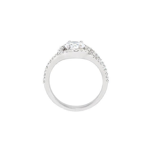 2.01 Carat Rond Brillant Halo Véritable Diamant Bague De Mariage Or Blanc 14K