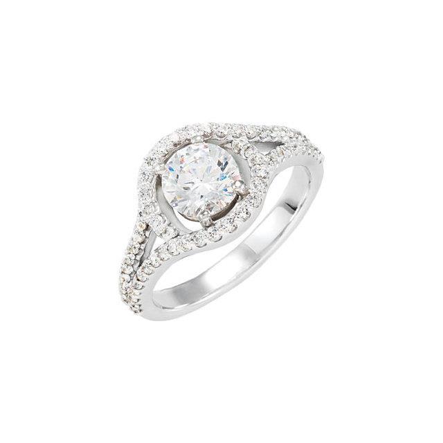 2.01 Carat Rond Brillant Halo Véritable Diamant Bague De Mariage Or Blanc 14K