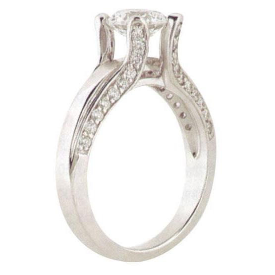 2.01 Carats Bague Aspect Antique Véritable Diamant Avec Accents Or Nouveau