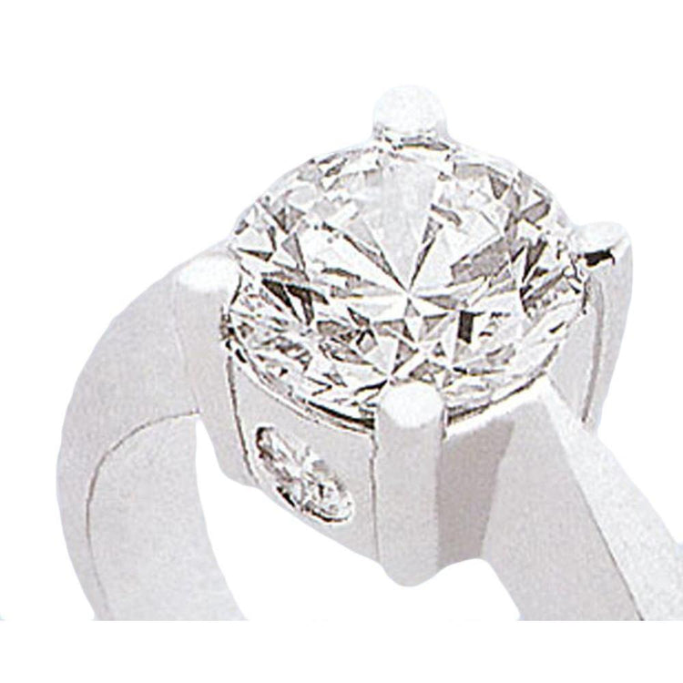 2.20 Carats Bague Anniversaire Trois Pierres Naturel Diamant Rond Or Blanc 14K