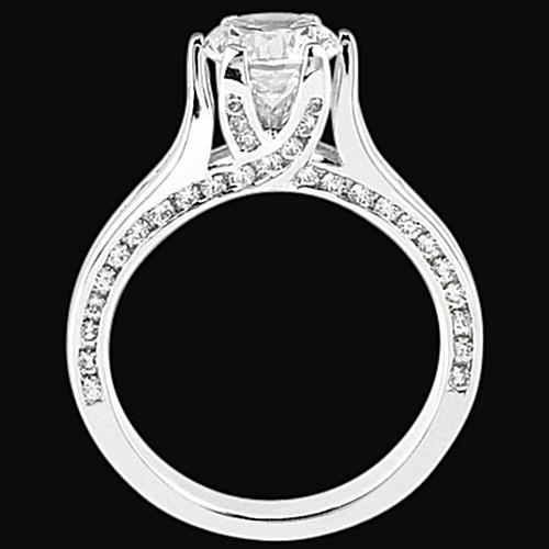 2.26 Carats Bague De Fiançailles Réel Diamant Rond Femmes Bijoux En Or