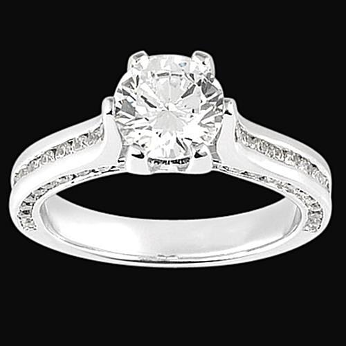2.26 Carats Bague De Fiançailles Réel Diamant Rond Femmes Bijoux En Or