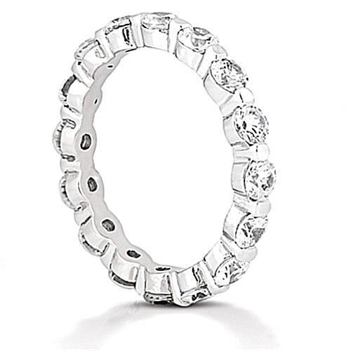 2.40 Carats Réel Diamant Rond Eternité Bijoux De Bande De Mariage Nouveau