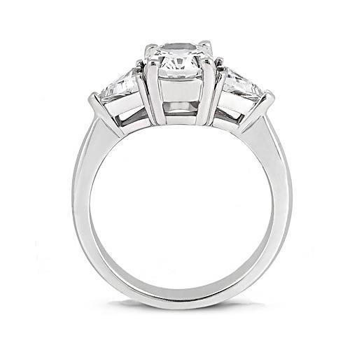 2.71 ct. Bague De Fiançailles Gros Réel Diamants Bijoux Trois Pierres Neuf