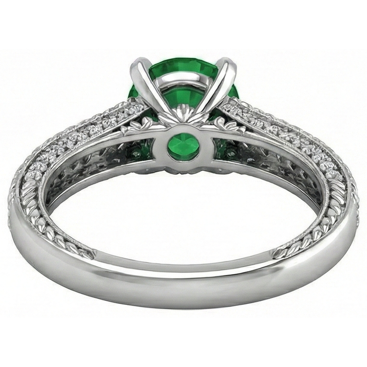 naturel diamant 3.50carats bague sur blanc