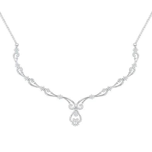 3 carats Naturel diamant Coupe Ronde collier femme bijoux en or fin