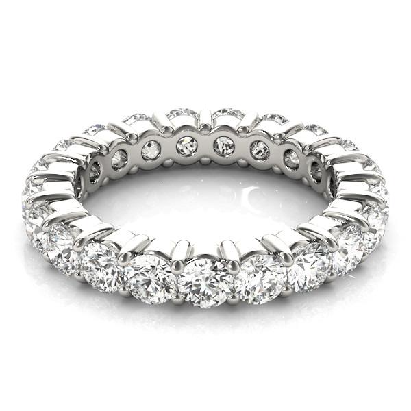 Diamant Eternity Band 0,15 carats Or Blanc 14 Carats – vue de côté