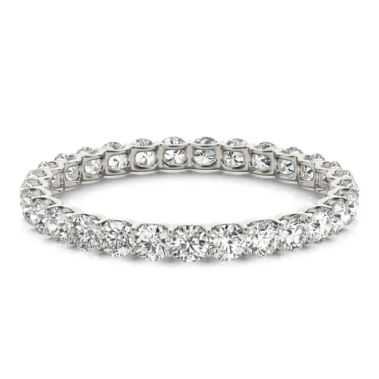 Brillant Eternity Band 3,60 carats Or Blanc 14 Carats – vue de côté