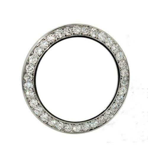 Taille Ronde Diamant bague en Or 18K Blanc – vue principale