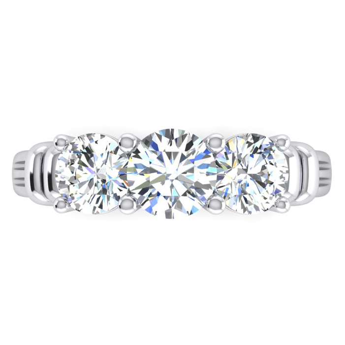 3 Pierre Diamant Bague Réel