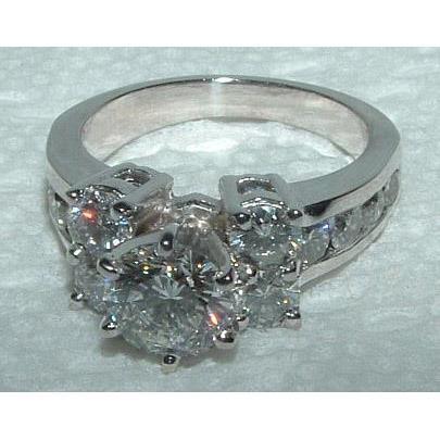 3.25 Carats Bague De Fiançailles Réel Diamant Style Antique