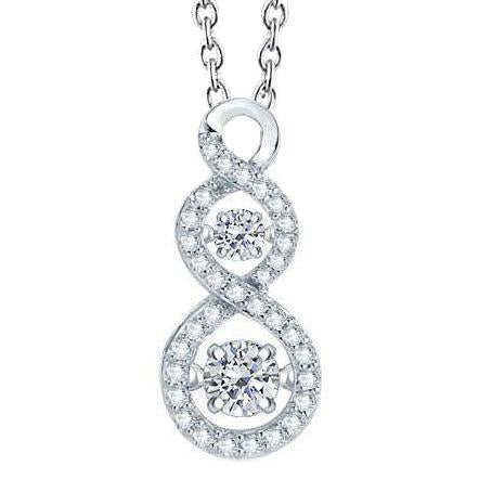 3.30 Ct Réel Diamants Taille Ronde Slide Collier Pendentif Or Blanc 14K