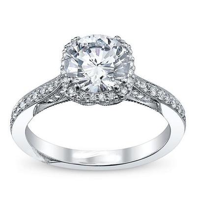 3.50 Carats Alliance Réel Diamant Halo Or Blanc