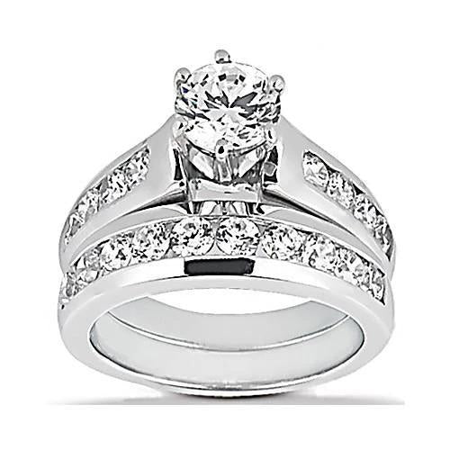 3.50 Carats Bague De Fiançailles Sertie De Naturel Diamants Etincelants