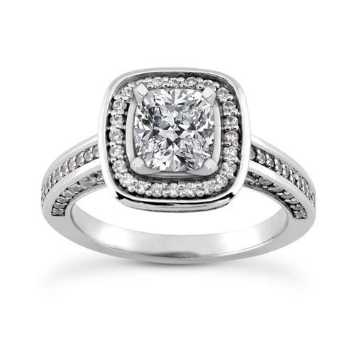 3.50 Ct. Bague Halo Réel Diamants Scintillants Or Blanc Bijoux Femme Nouveau
